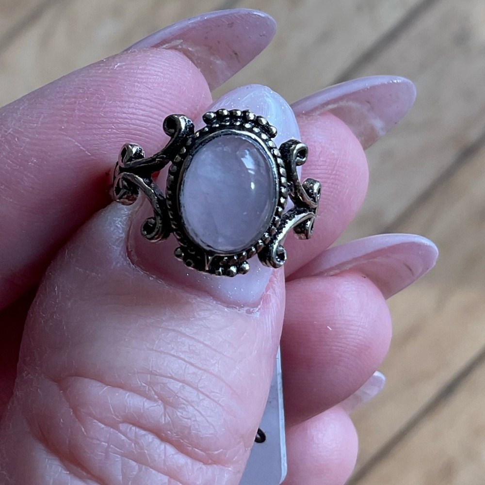 Rose Quartz ring size 5